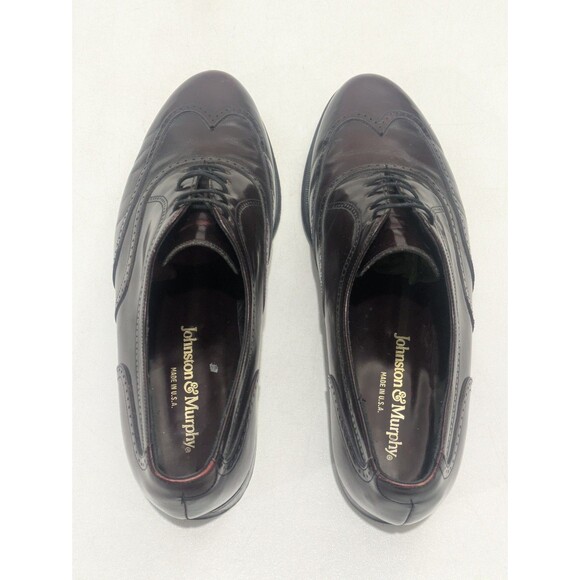 Johnston & Murphy Men’s Brown Leather Wingtip Oxford Dress Shoes Size 9M Made US main image 8